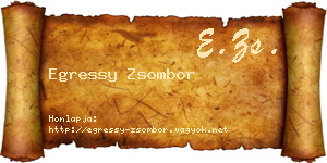 Egressy Zsombor névjegykártya