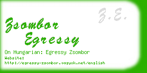 zsombor egressy business card